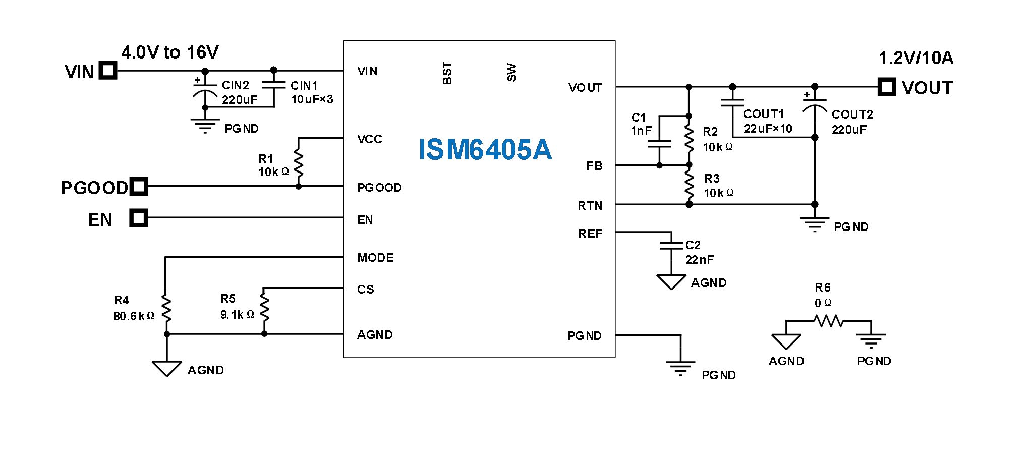 ISM6405A - Typical Application Circuit 1