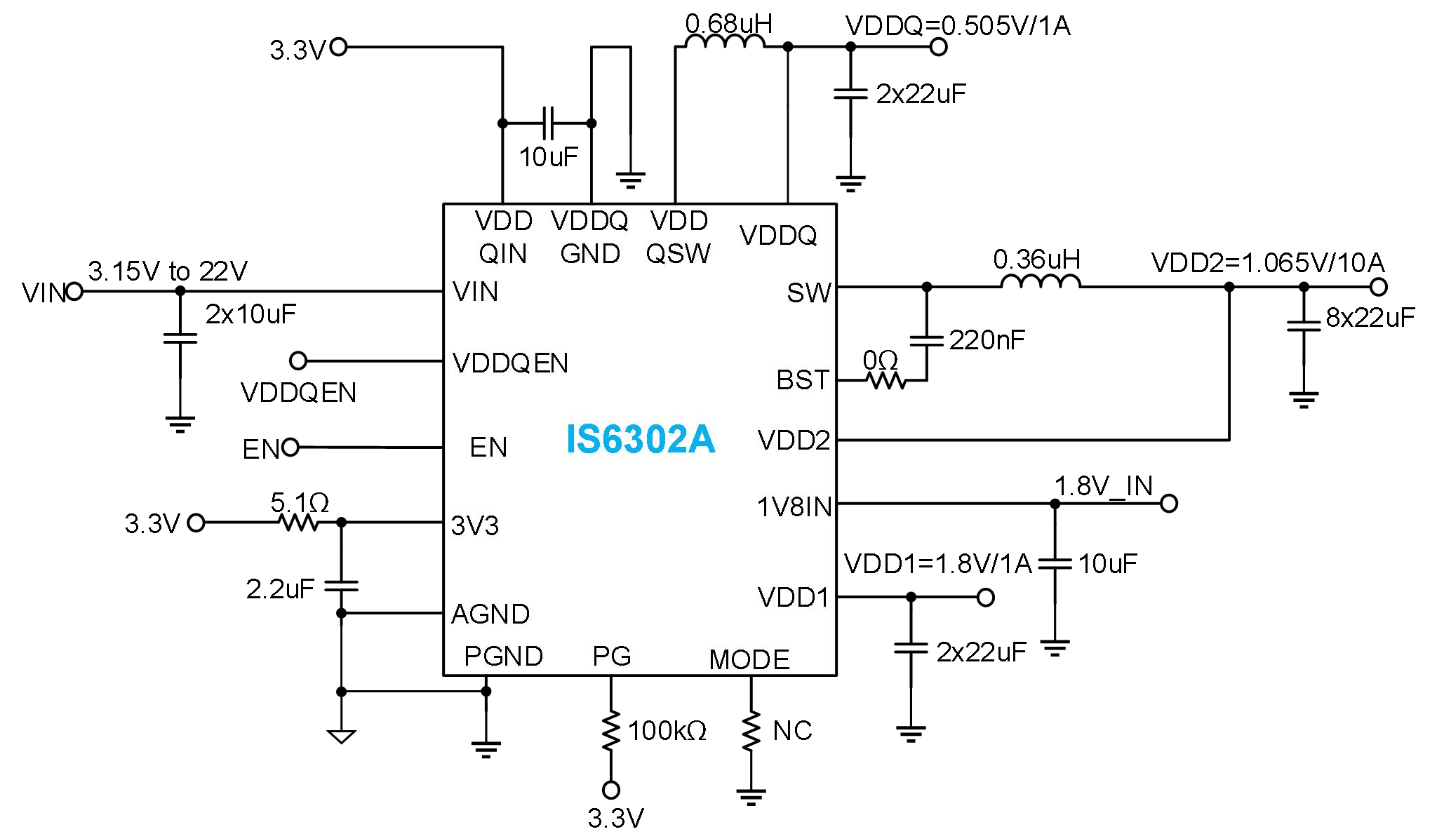 IS6302A - Typical Application Circuit