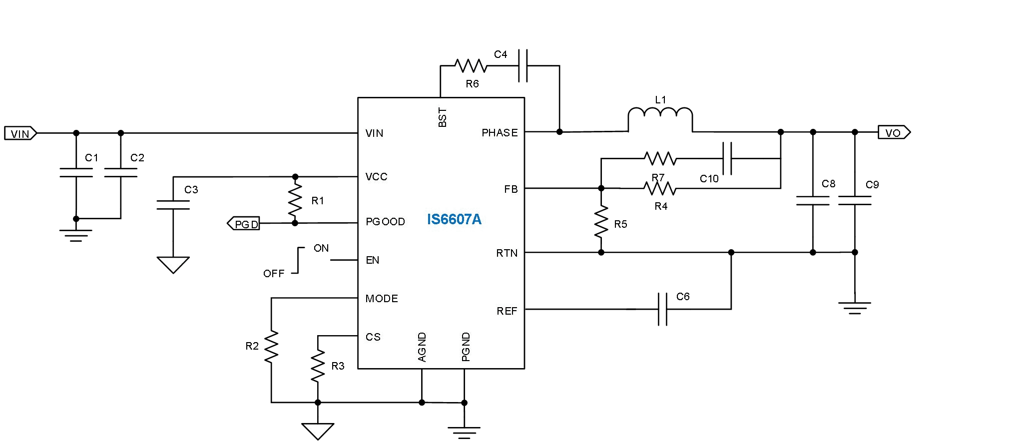 IS6607A - Typical Application Circuit