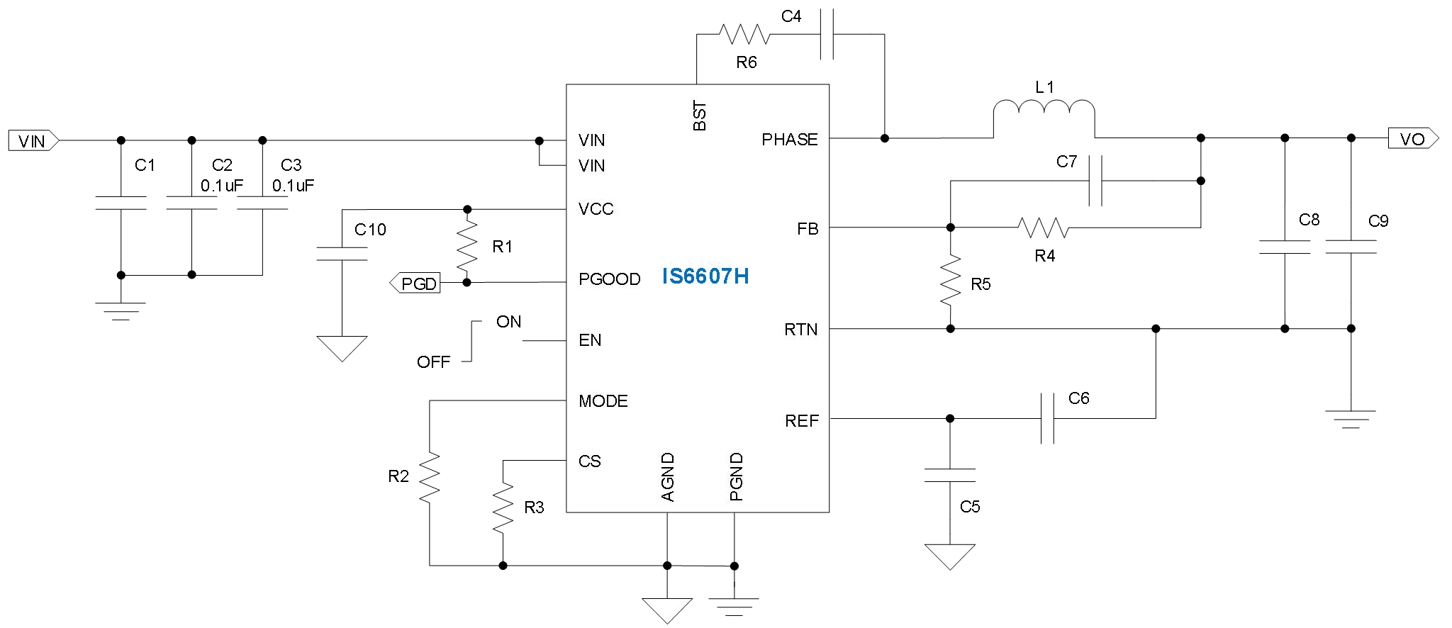 IS6607H - Typical Application Circuit