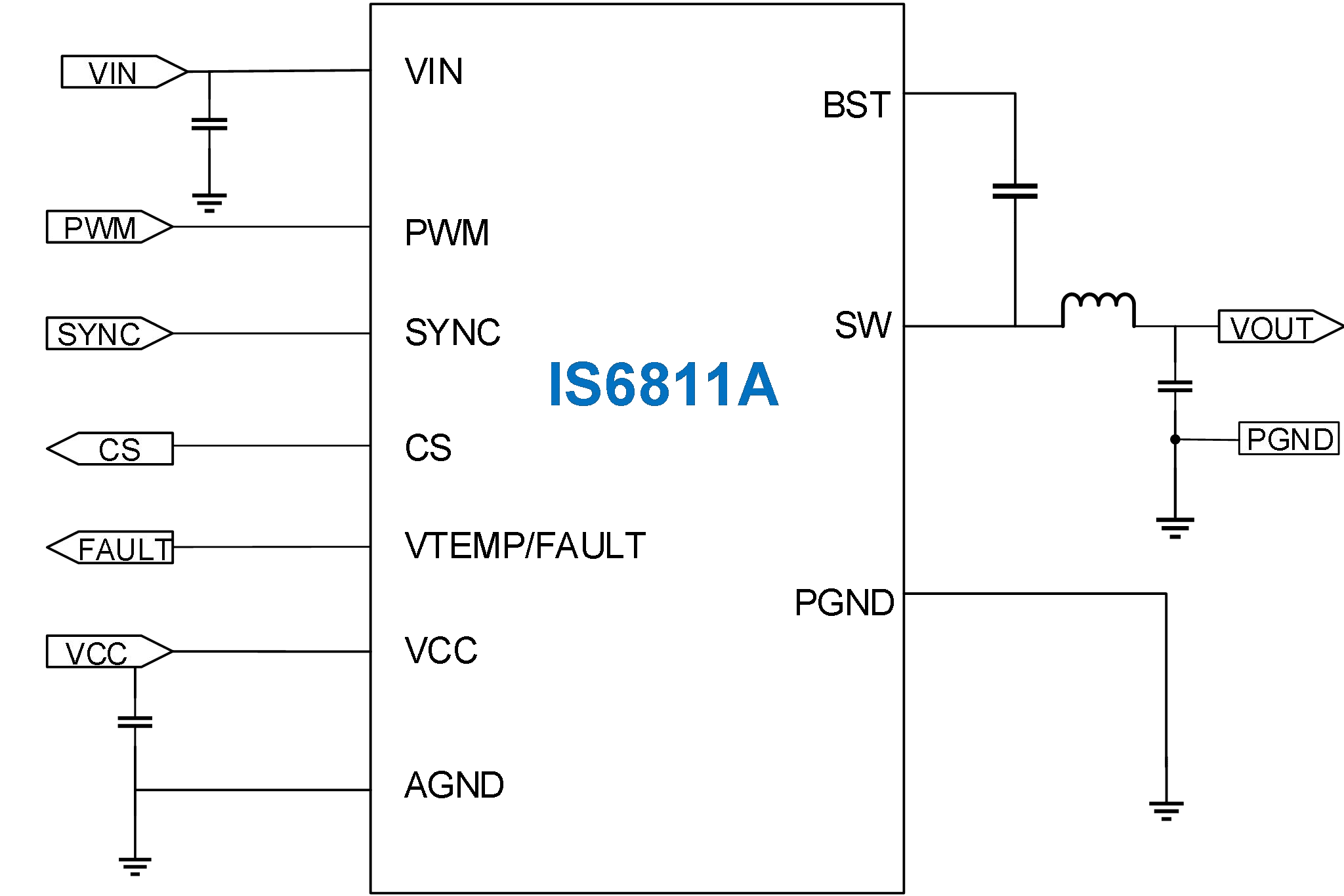 IS6811A - Typical Application Circuit