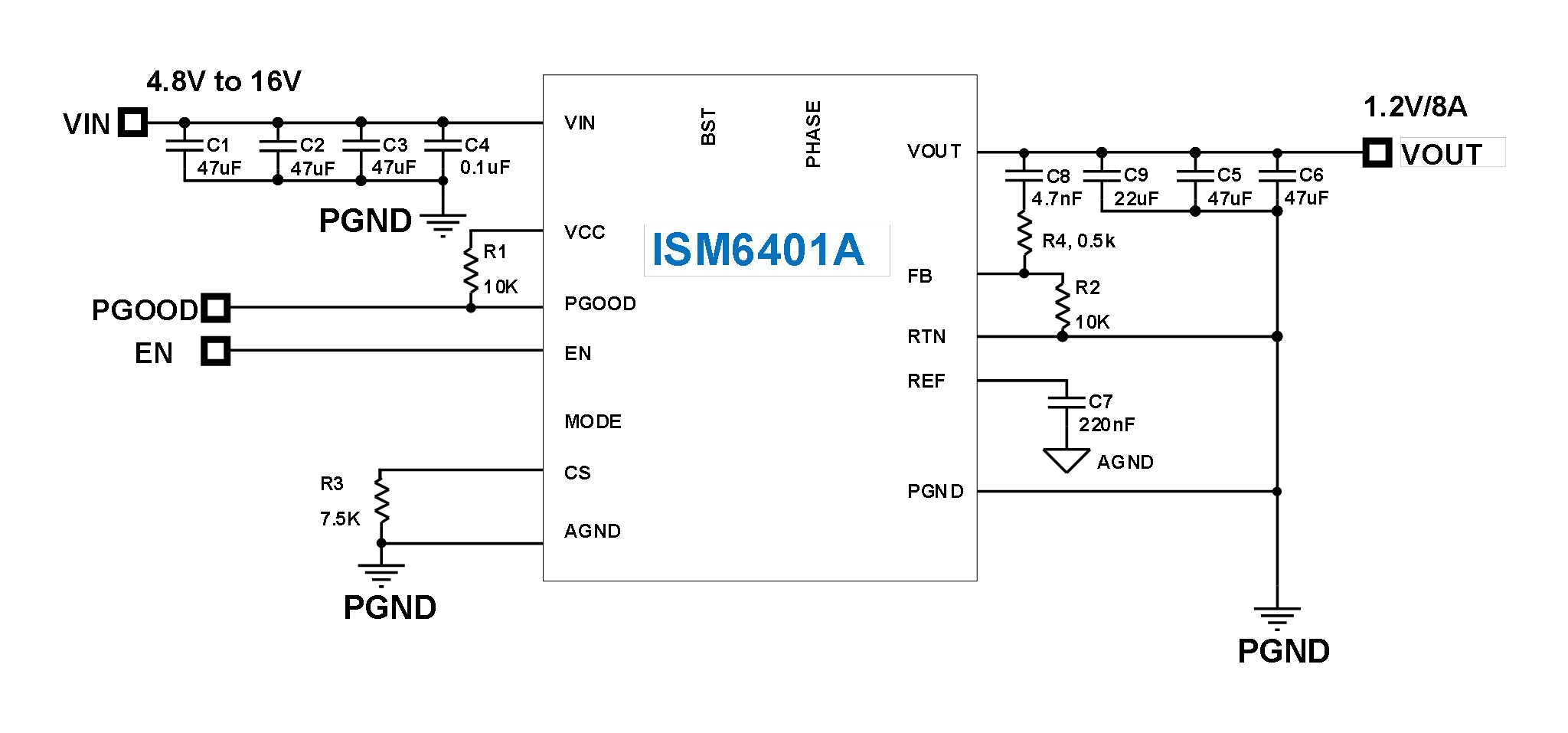 ISM6401A - Typical Application Circuit 1